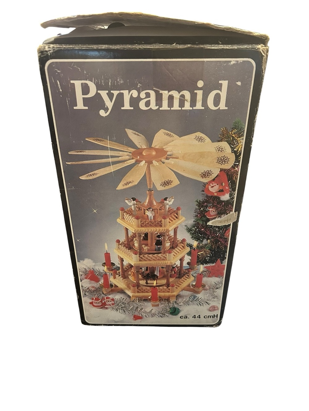 Vintage 3 tiered Germany Christmas pyramid complete.